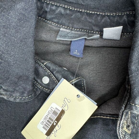 Universal Thread Long Sleeve Denim Maxi Dress - Black Was Size 4 NWT - Picture 6 of 8